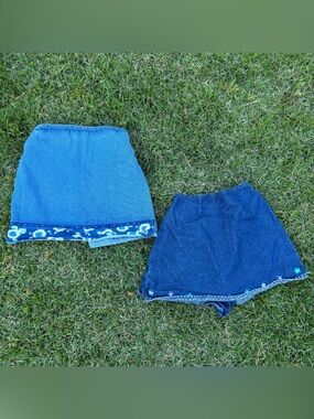 Vintage Amy Byer a flower Jean skort bundle of 2